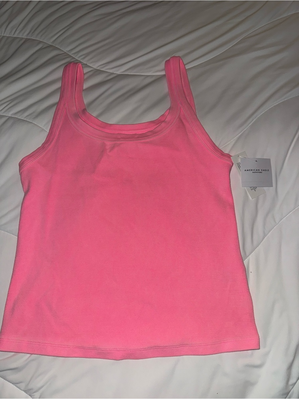 American Eagle Outfitters Hot Pink Ribbed Tank